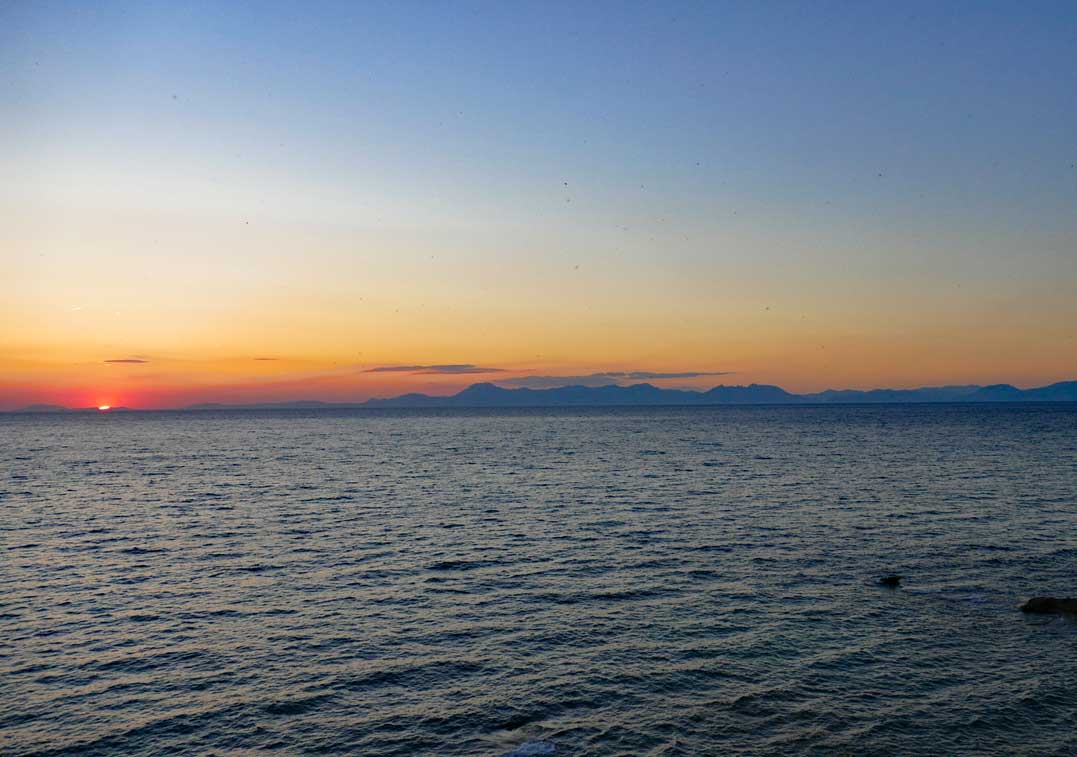 Cilentoküste, Sonnenuntergang über dem Meer