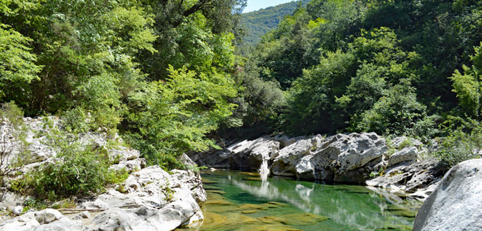 Der Calorefluss im Cilento Nationalpark