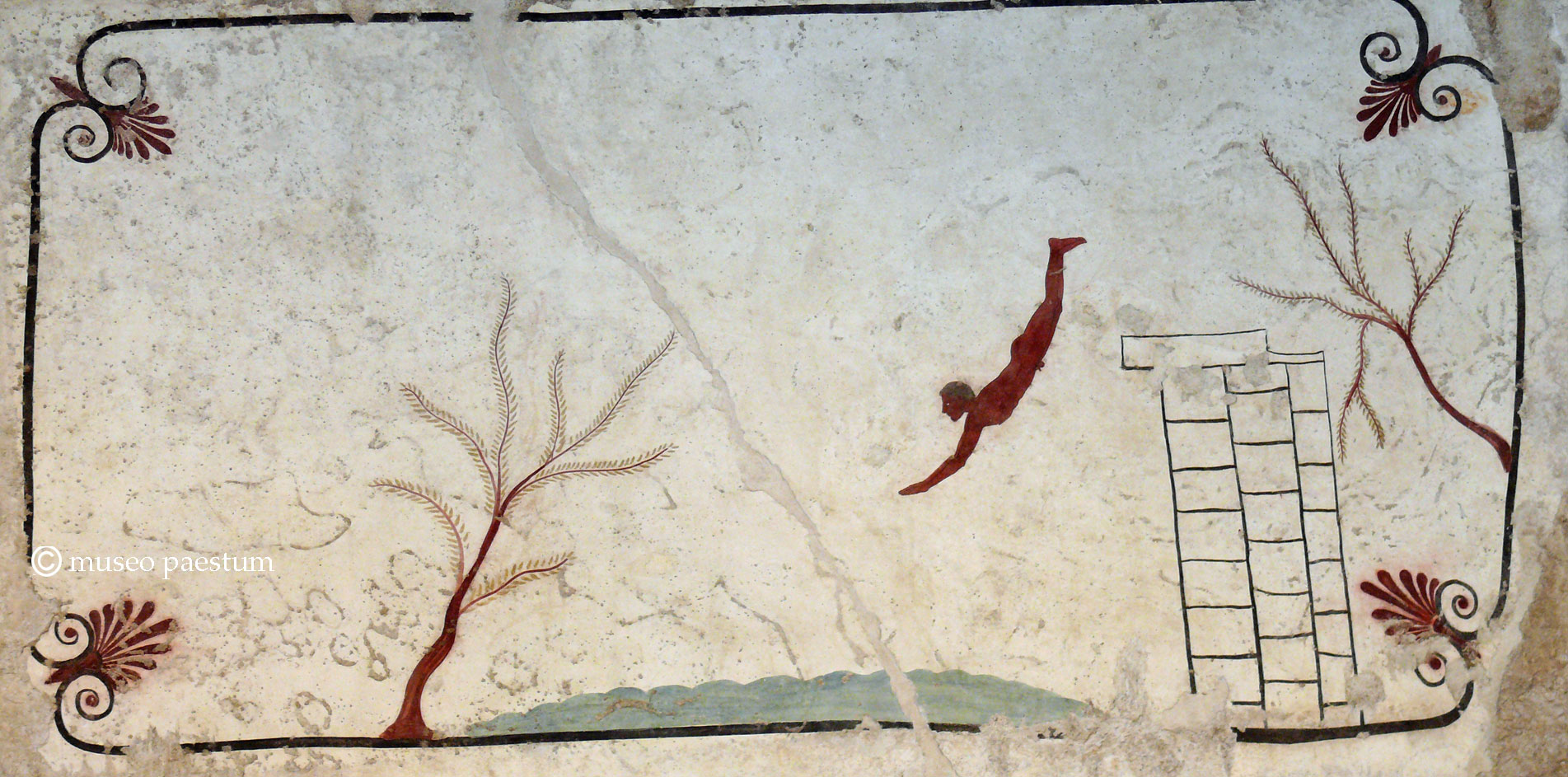 Bildmalerei aus dem Grab des Tauchers, Paestum