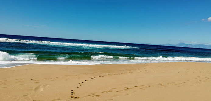 Strand in Santa Maria di Castellabate im Juni 2020