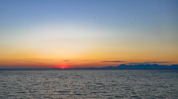 Sonnenuntergang über dem Meer