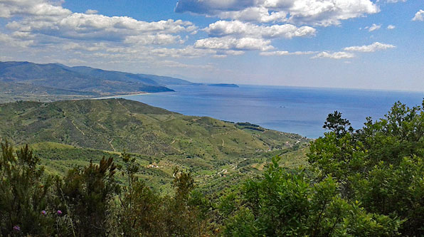 Panoramablick auf die Cilentoküste