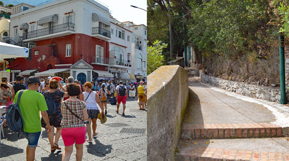 Capri: voller Menschen oder einsam wandern