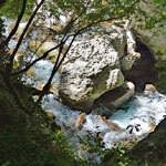 Wieder beim wandern entlang dem Wasserlauf